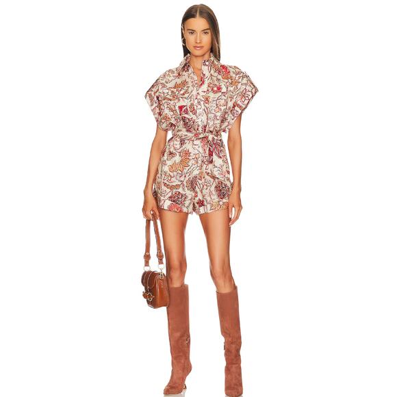 Zimmermann Vitali Roll Cuff Playsuit $595‎ size medium - Picture 1 of 8